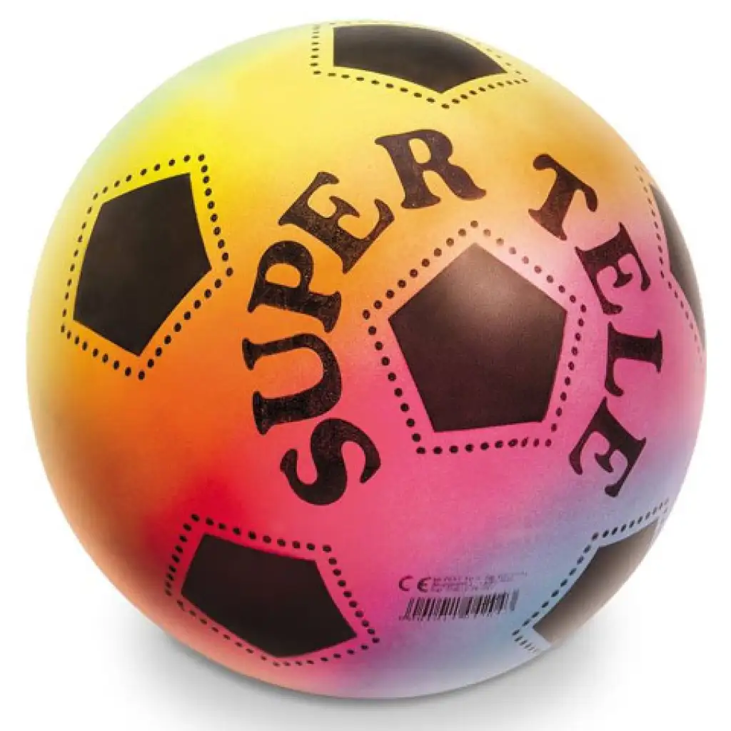 Супер Телe Rainbow BioBall гумена топка 23см - Mondo Toys изображение 1