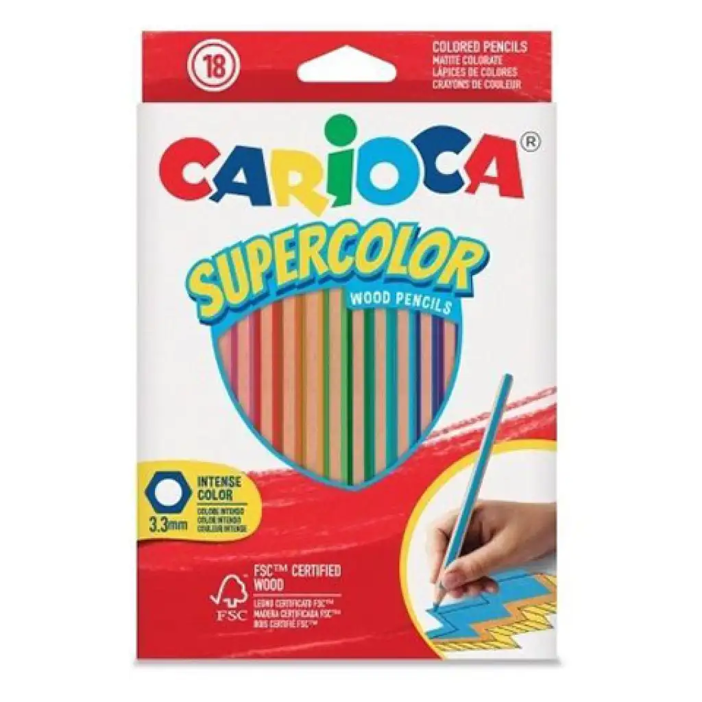 Supercolor цветни моливи 18бр. комплект - Carioca изображение 1