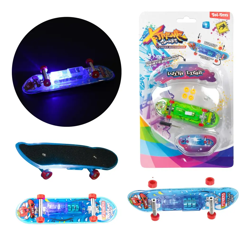 Светещ Fingerboard унгарска скейтборд дъска 1бр изображение 2