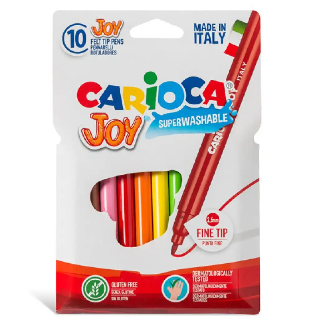 Тънък комплект флумастери 10бр - Carioca изображение 2