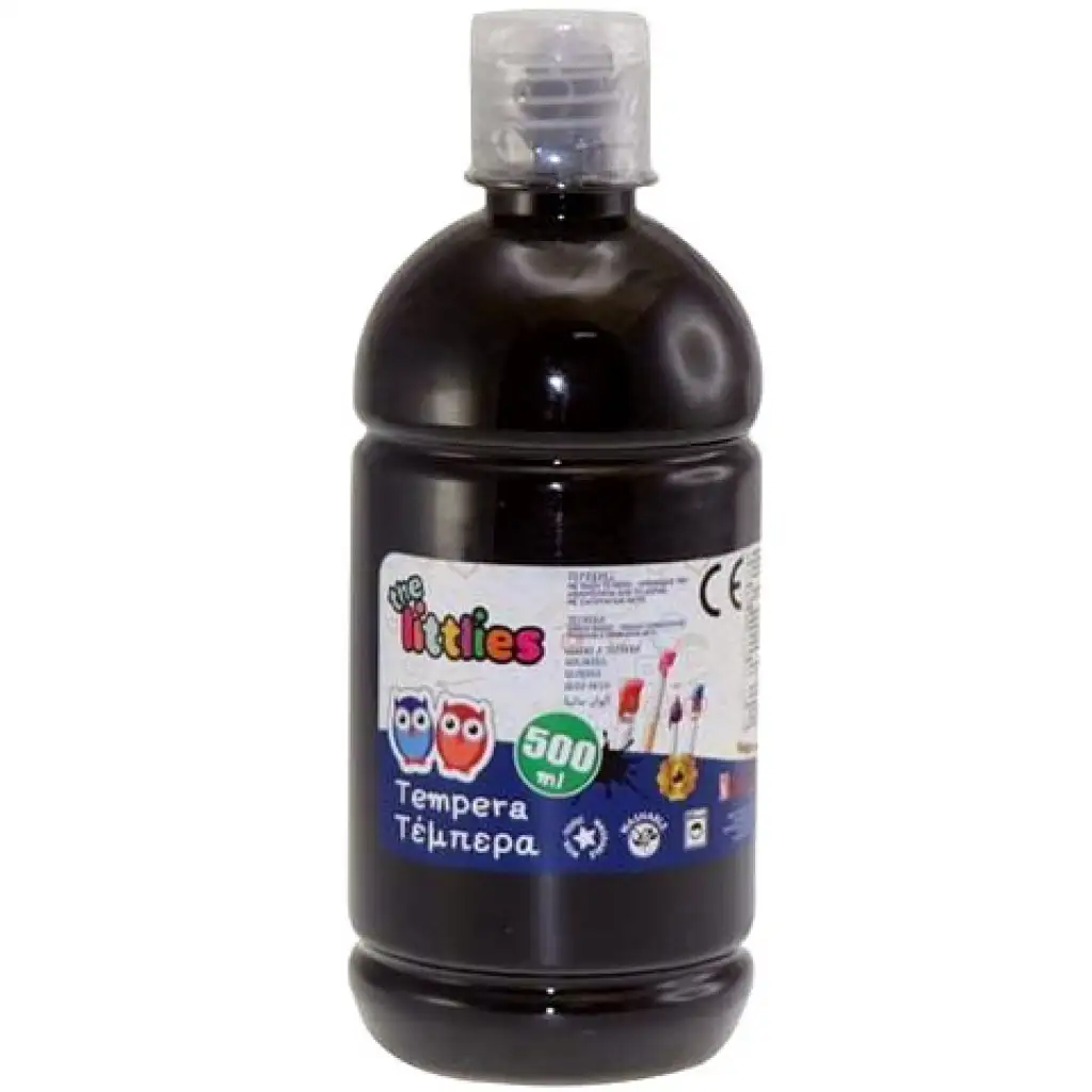 Темпера черен цвят 500ml изображение 1