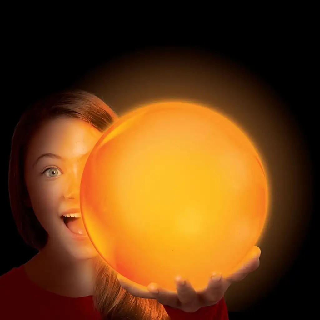 Tiny Glowzilla Wubble светеща неонова балонна топка в оранжев цвят 30 см изображение 2