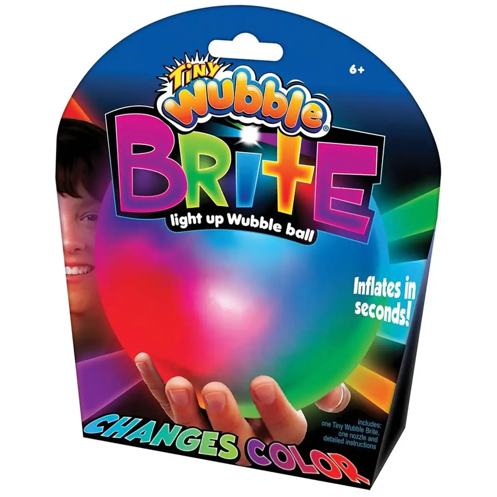 Tiny Wubble Brite светеща балонна топка с променящи се цветове и LED светлина 30 см изображение 1