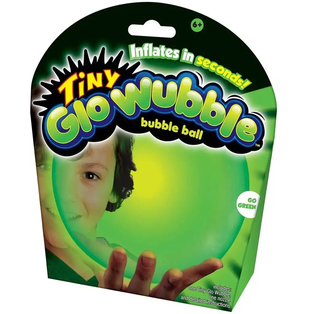 Tiny Wubble тъмно светеща зелена балонна топка 30cm изображение 1