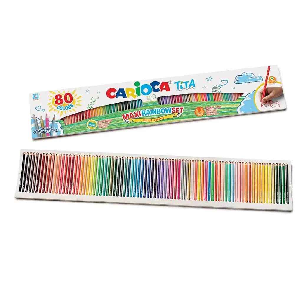 Tita Maxi Rainbow 80бр. цветни моливи комплект - Carioca изображение 2