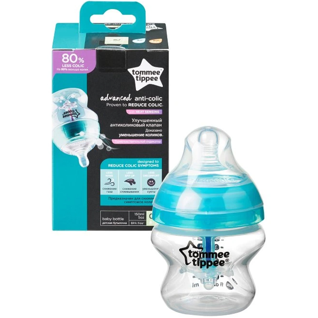 Tommee Tippee: Advanced ANTI-COLIC тюркоаз биберон 150 мл (0 м.+) изображение 1