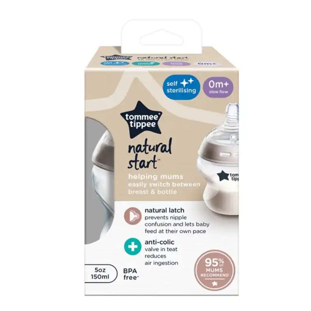 Tommee Tippee: Closer To Nature прозрачно шише 150ml (0 месеца+) изображение 1