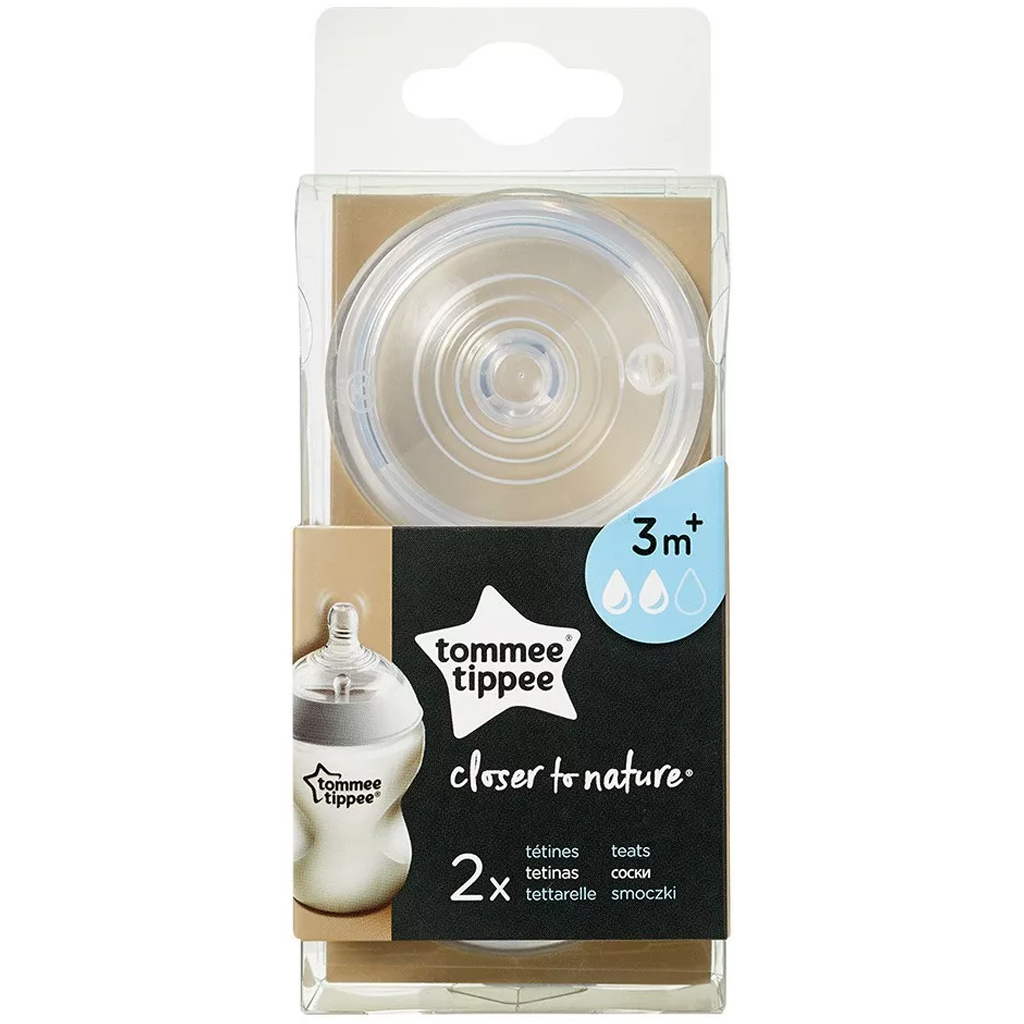 Tommee Tippee: Closer to Nature среден поток биберон 2бр (3 м+) изображение 1