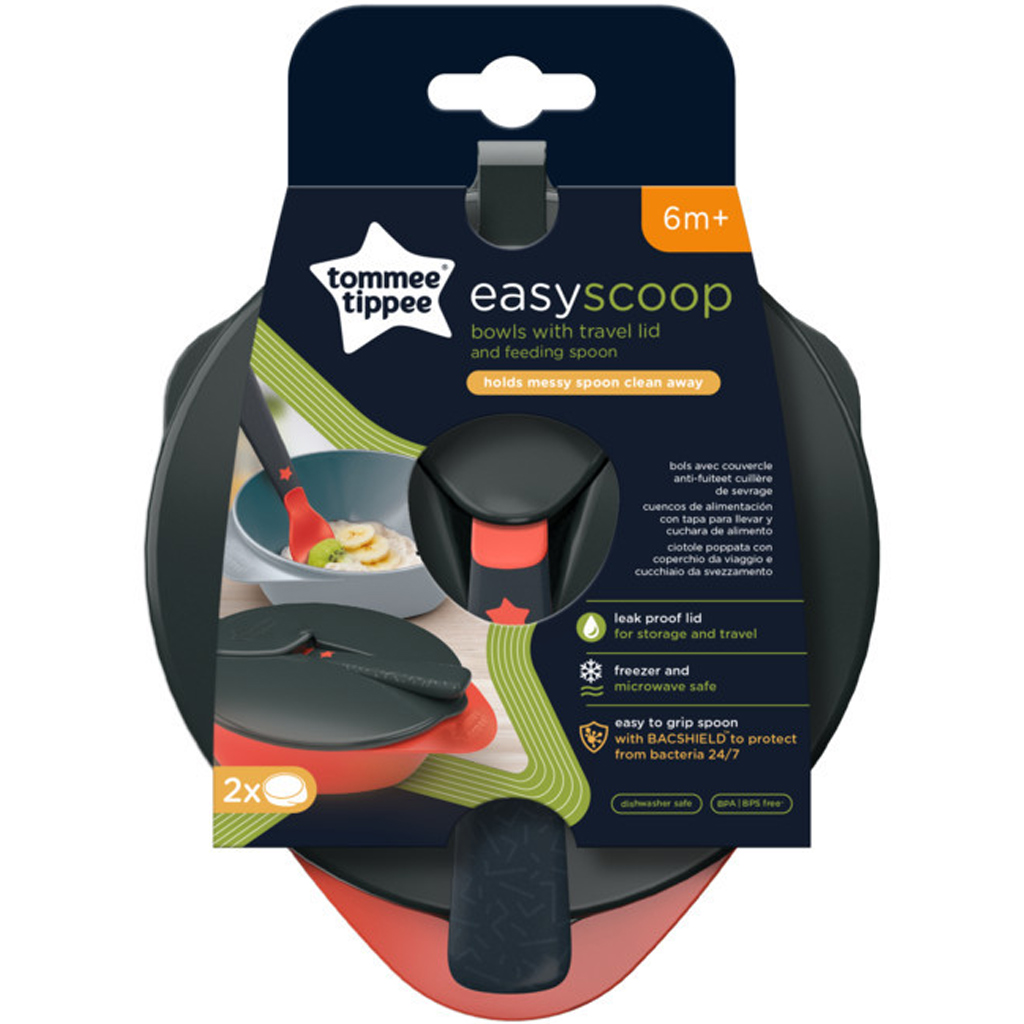 Tommee Tippee: Easyscoop хранителна купа с капак и лъжица изображение 1