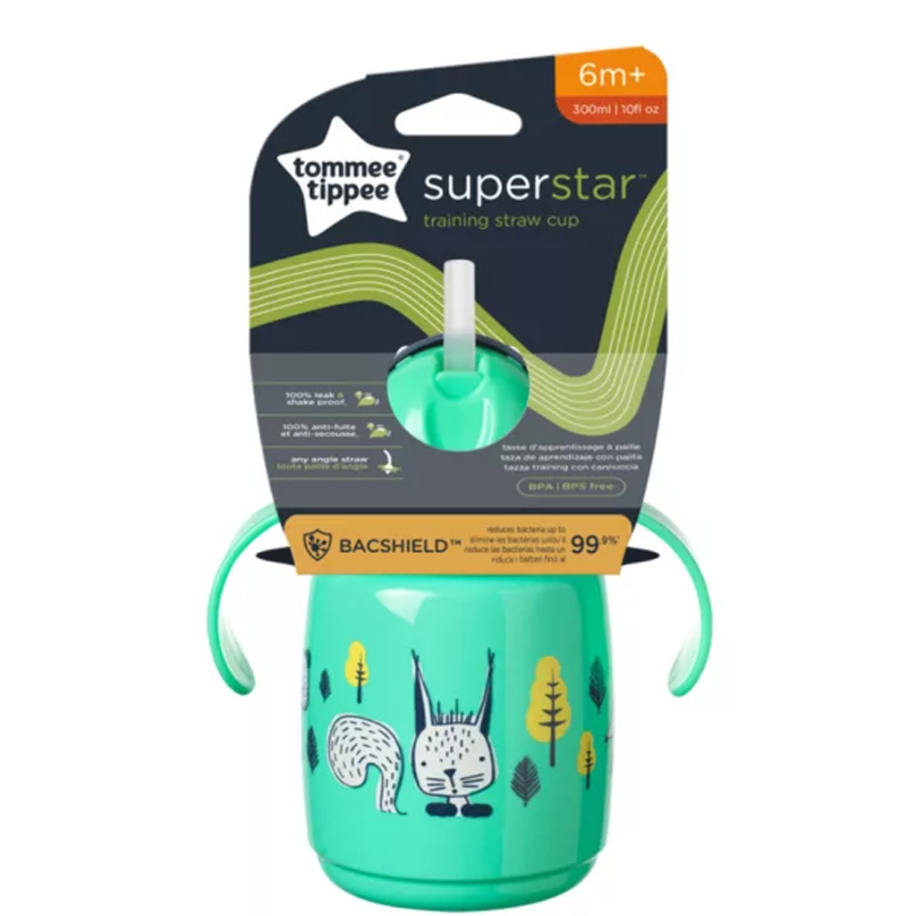 Tommee Tippee: Superstar Зелена Чаша за Учение с Тръбичка 300ml изображение 1