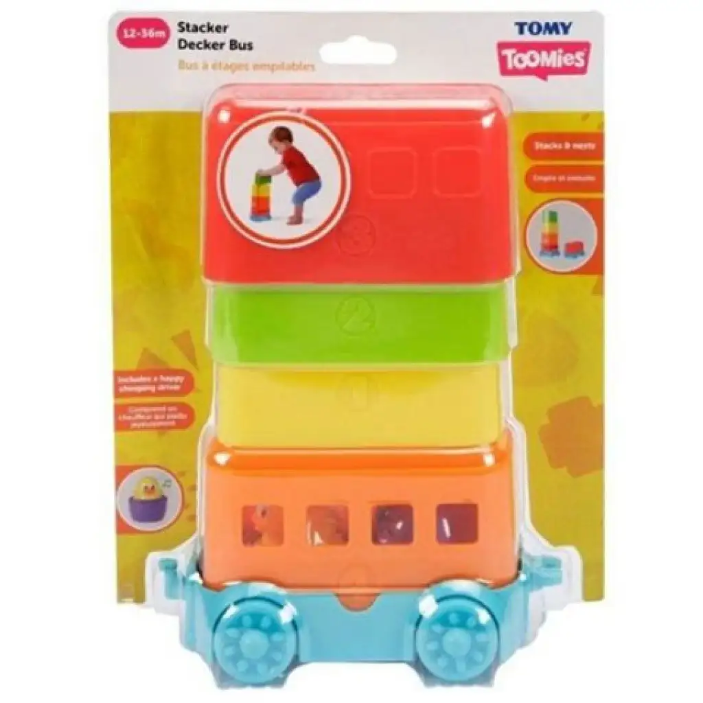 Tomy: Toomies - Кукулска яйца етажен автобус комплект за игра изображение 1