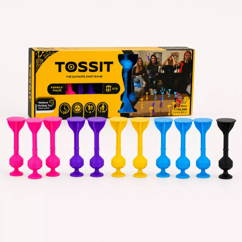 Tossit Family Pack – Розов, Лилав, Син, Жълт дартс с лепкави дискове изображение 1