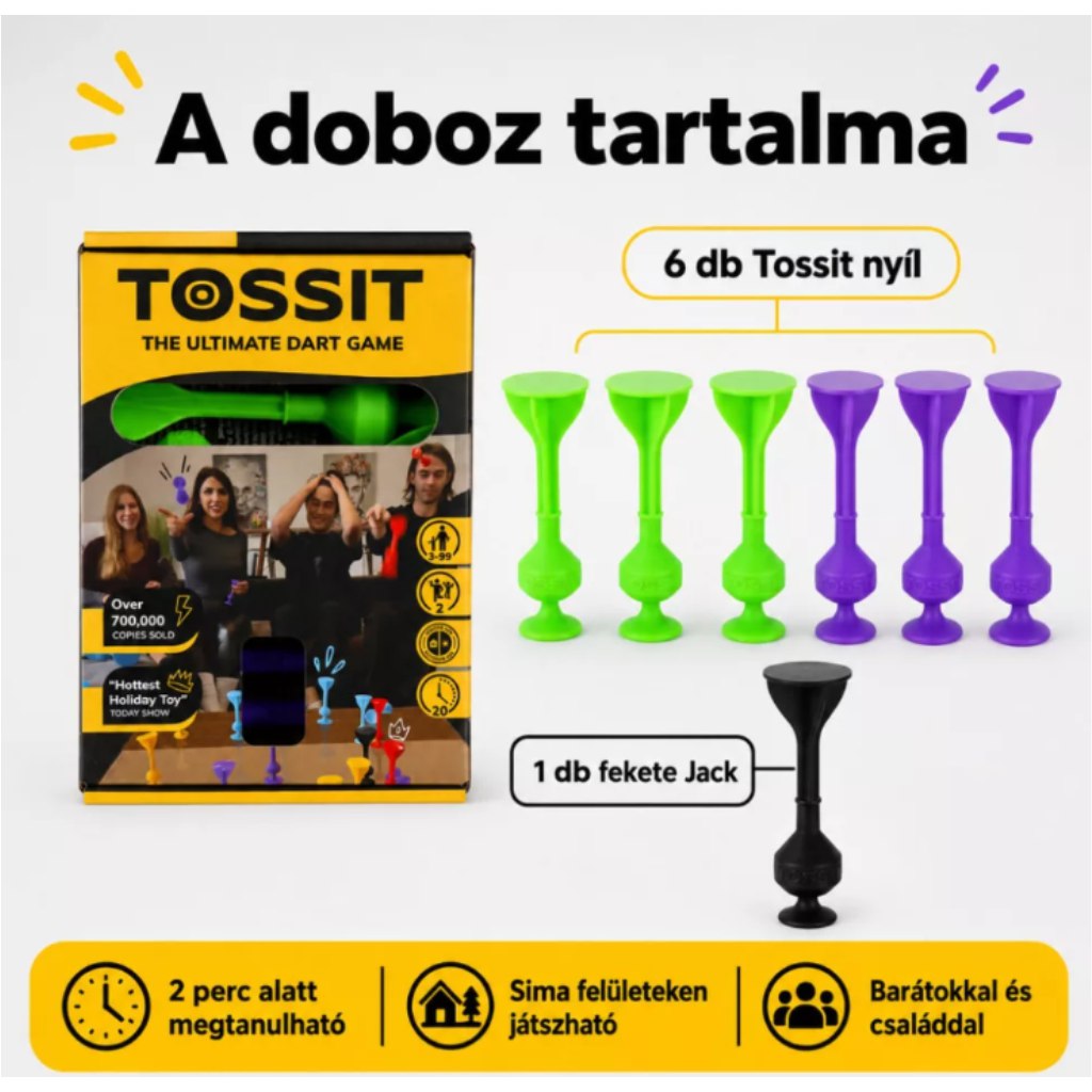 Tossit Starter Pack лилаво-зелено силиконово дартс с прилепващи дискове изображение 2
