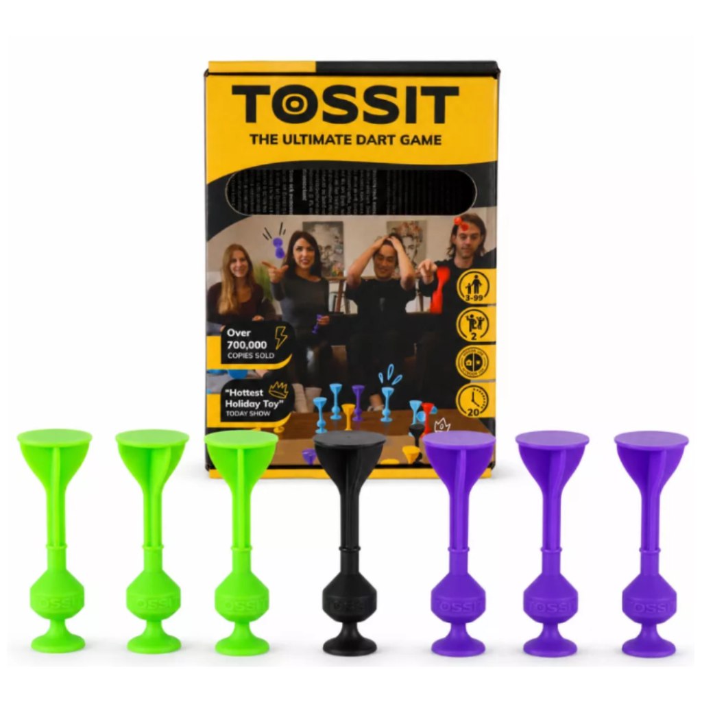 Tossit Starter Pack лилаво-зелено силиконово дартс с прилепващи дискове изображение 1