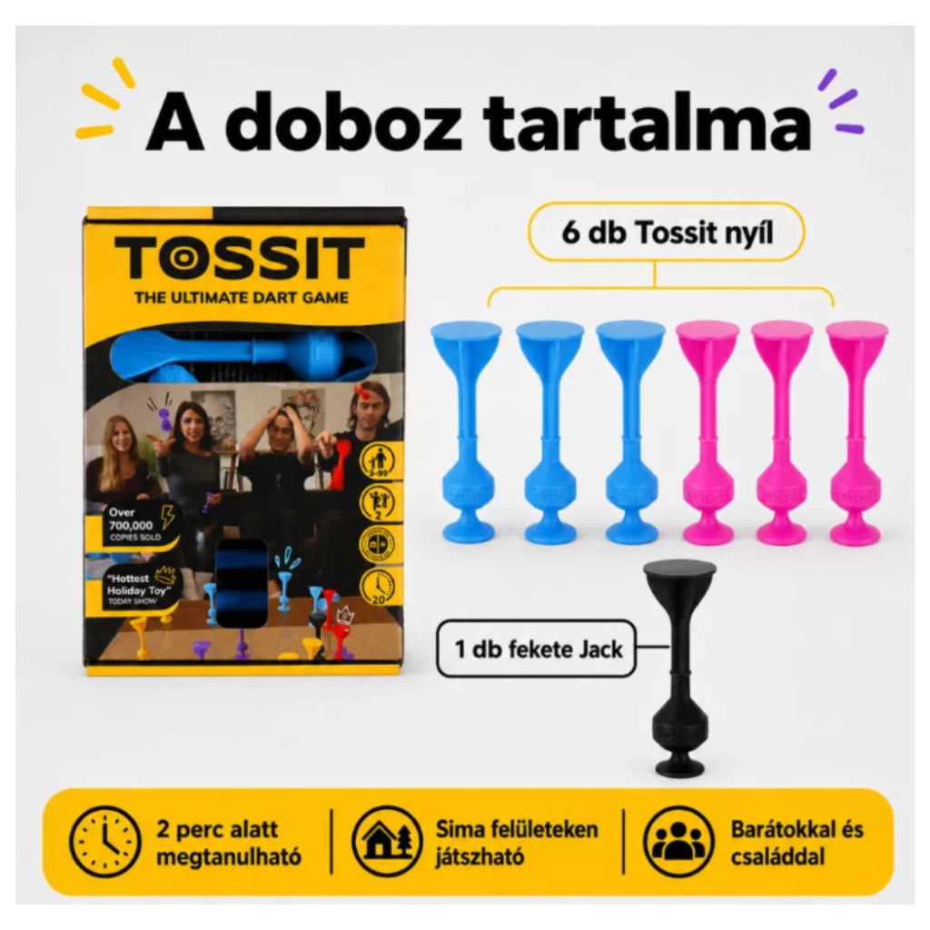 Tossit Starter Pack розово-синьо силиконово дартс с присоски изображение 2