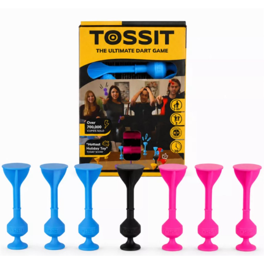 Tossit Starter Pack розово-синьо силиконово дартс с присоски изображение 1