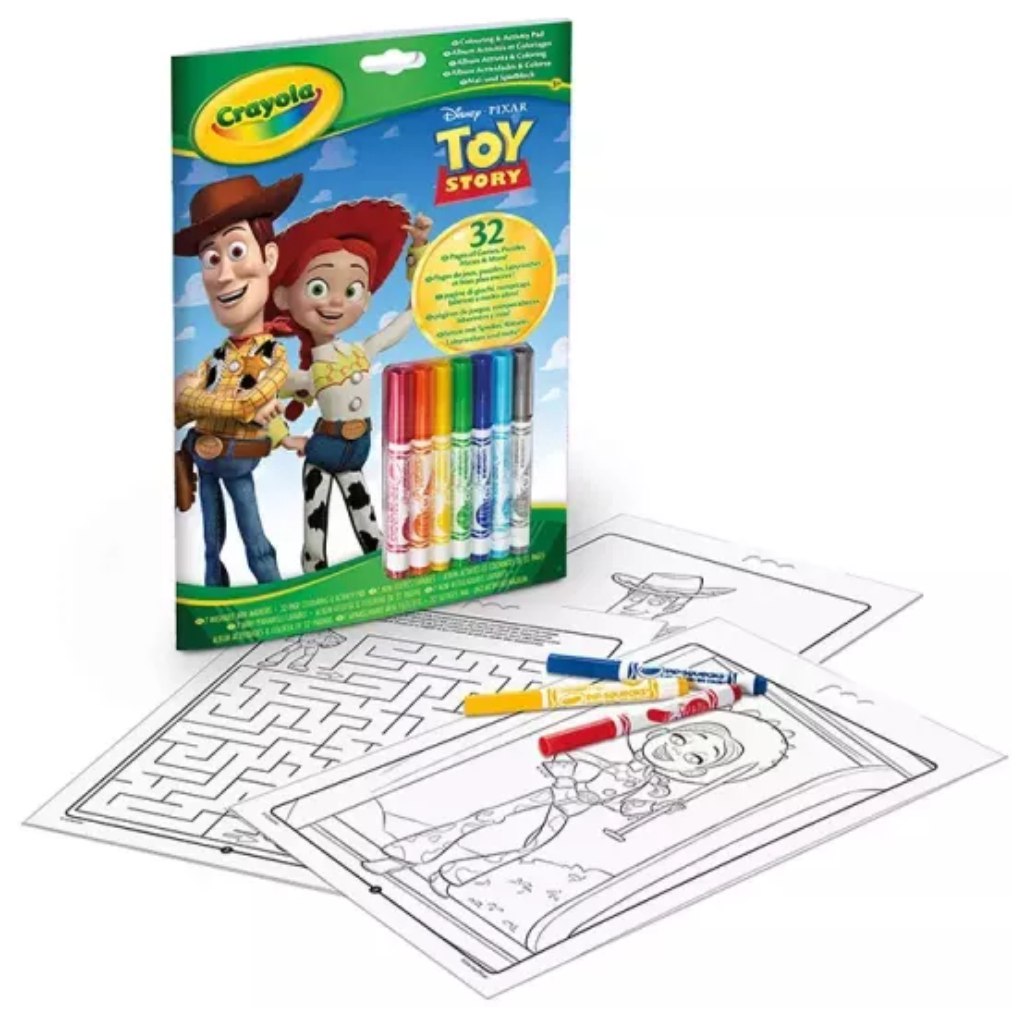 Toy Story 5: Оцветяваща книга и работна тетрадка с флумастери изображение 1