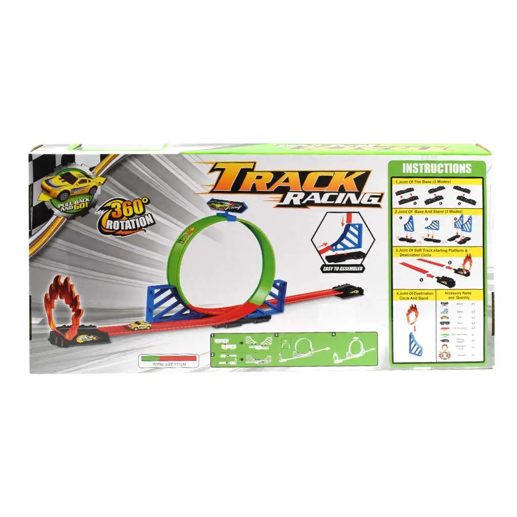 Track Racing 360° супер хлъзгаща се писта с 1 бр. количка изображение 2