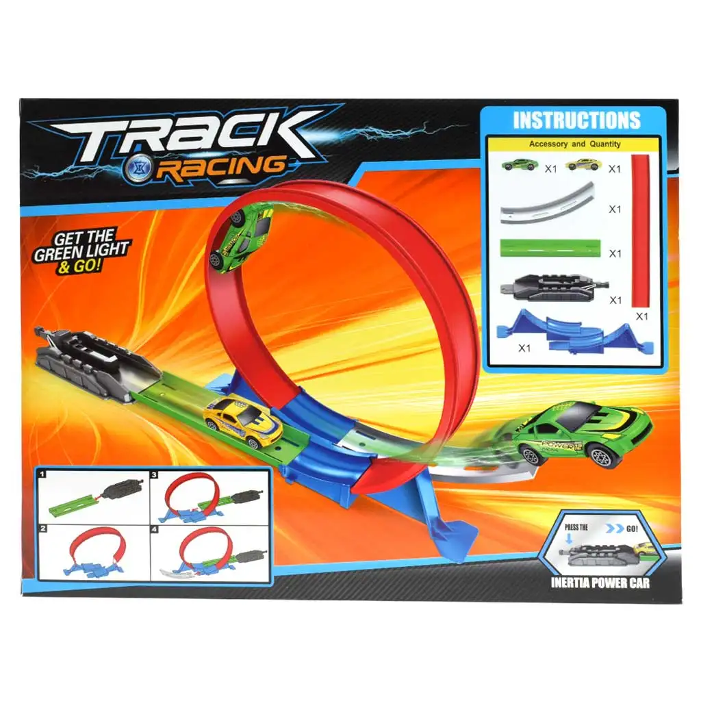 Track Racing състезателна писта с 360° супер контур и 2 малки колички изображение 2