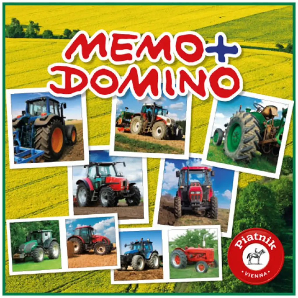 Трактори Мемо - Домино настолна игра - Piatnik изображение 1