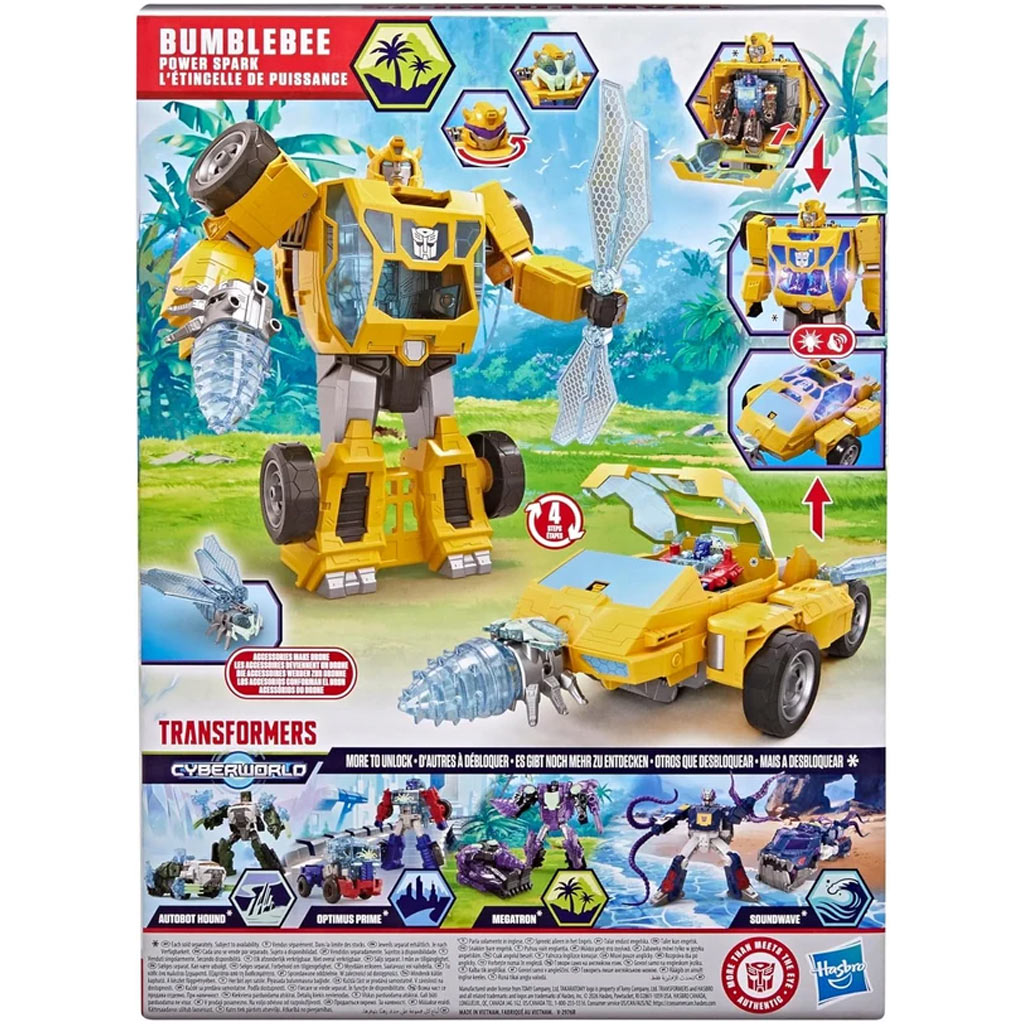 Transformers CYBERWORLD Бъмбълби Power spark робот фигура - Hasbro изображение 4