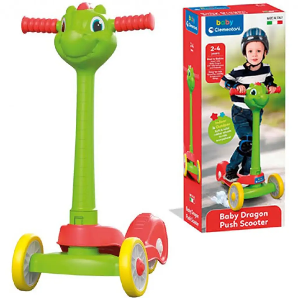Триколесен скутер с драконче за деца на 2-4 години - Clementoni Baby изображение 1