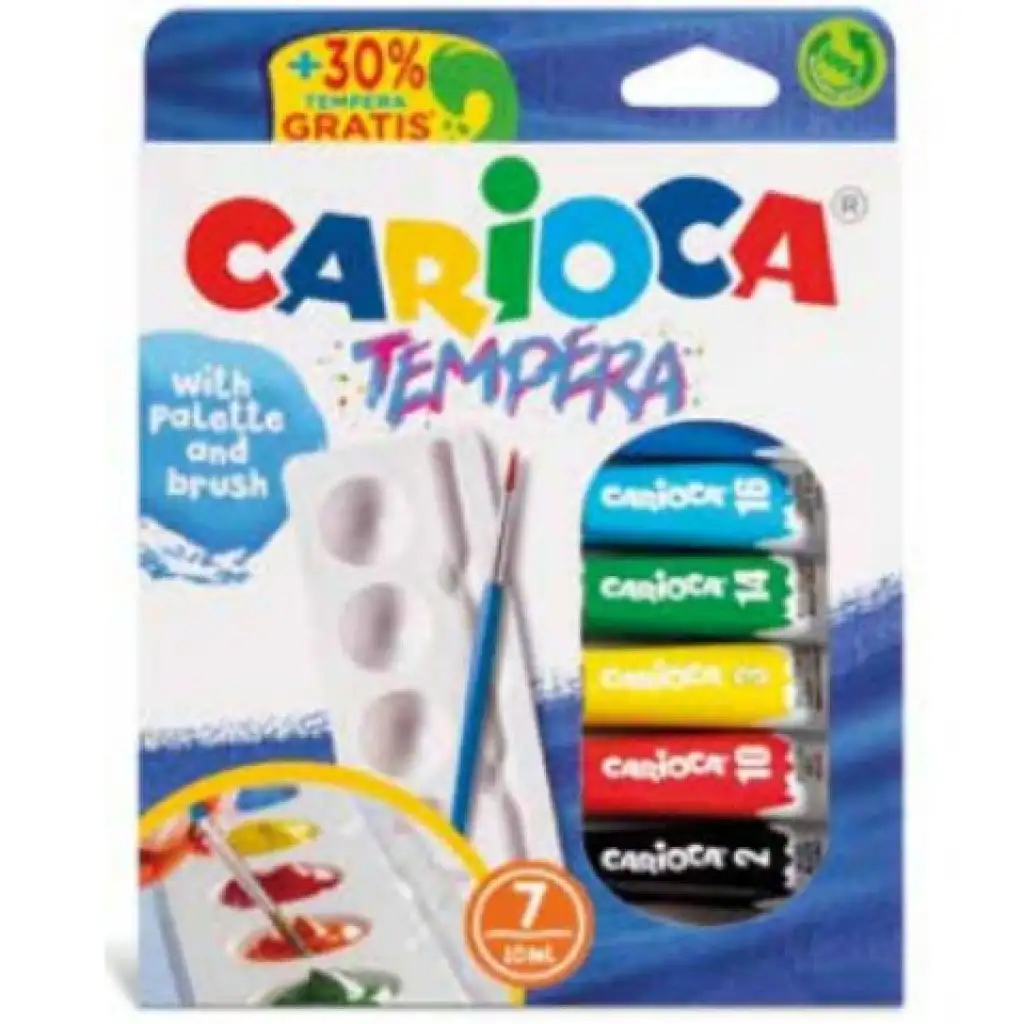 Тубусен комплект темпери 7x10ml - Carioca изображение 1