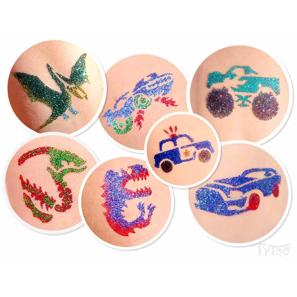 TyToo: DinoDrive комплект за бляскави татуировки изображение 3