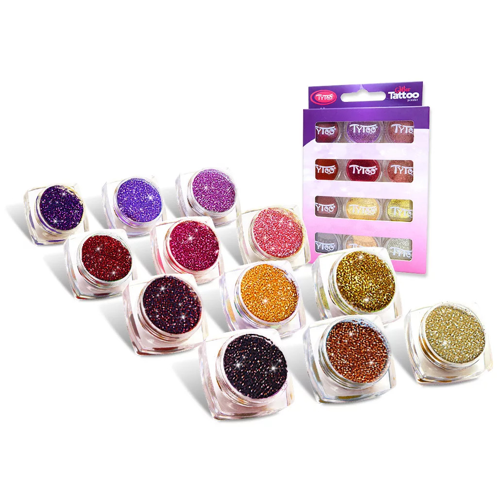 TyToo: Топли цветове комплект брокат 12x2,5ml изображение 2