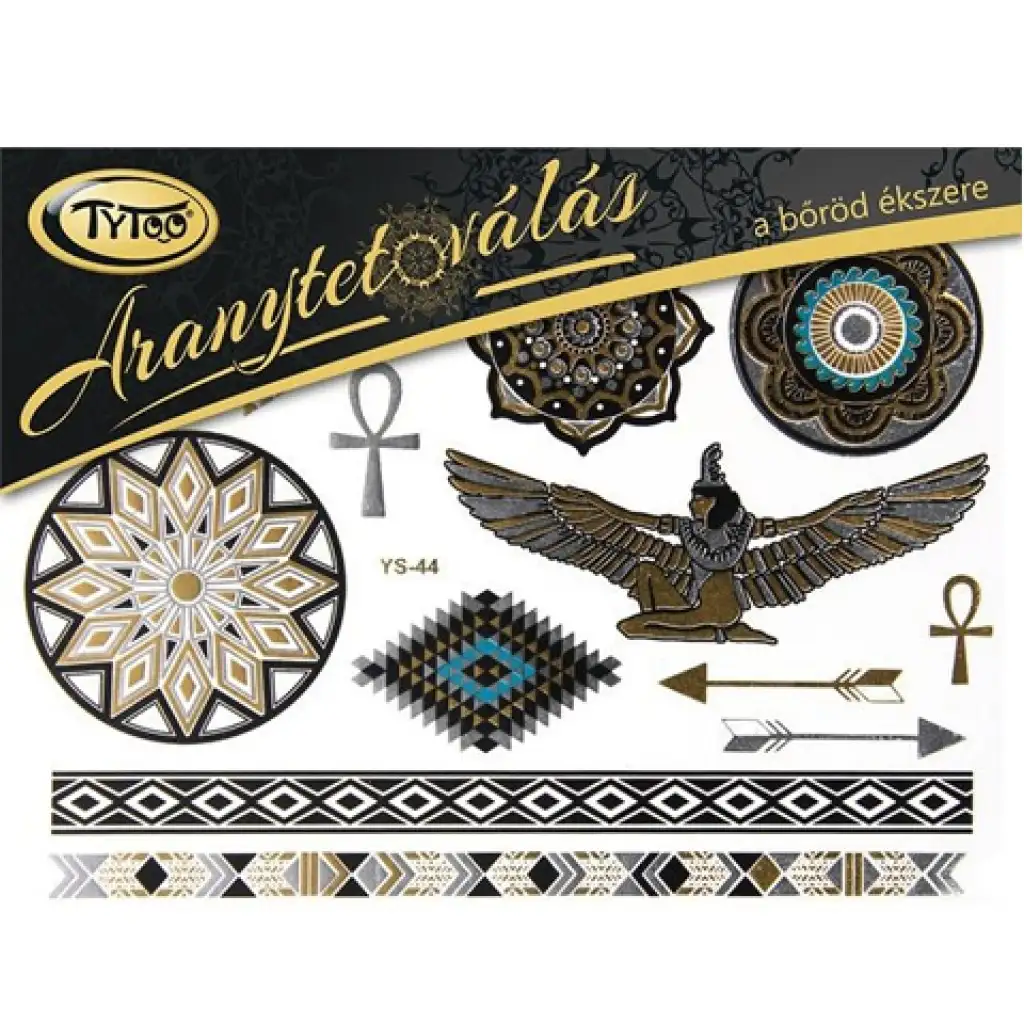 TyToo: Златна татуировка с египетски мотиви комплект 21x15cm изображение 1