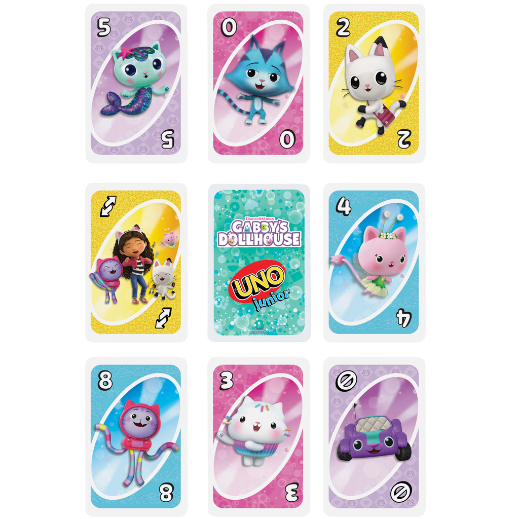 UNO Junior: Gabi къща за играчки картова игра - Mattel изображение 4