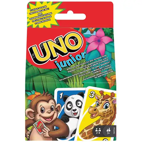 UNO Junior игра с карти с животни - Mattel изображение 1