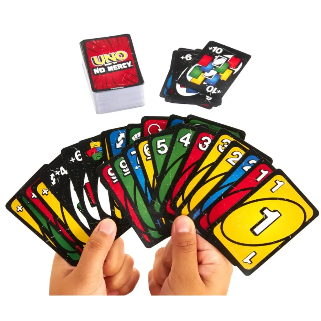 UNO No Mercy: Няма милост картова игра - Mattel изображение 4