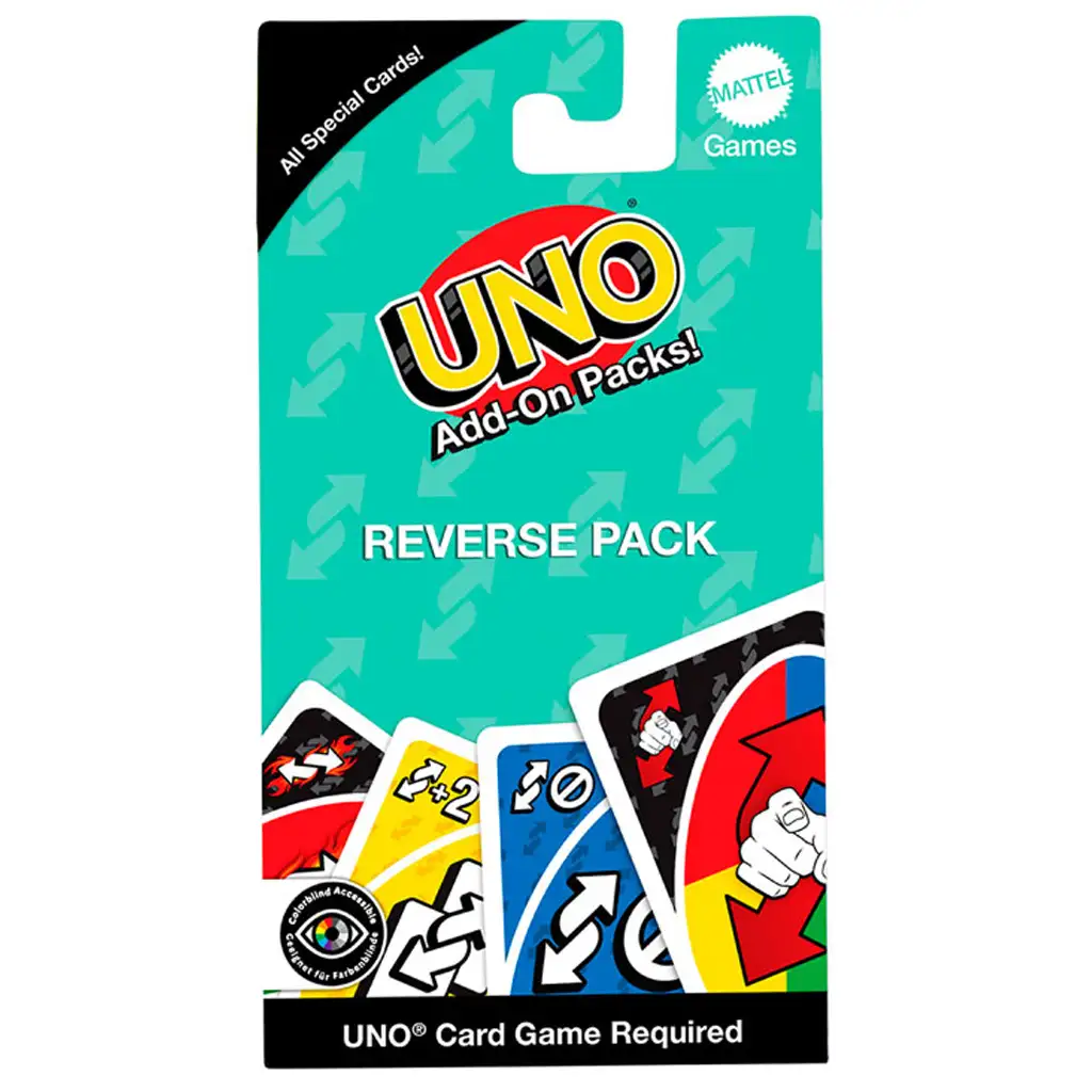 UNO: Обратен пакет допълнителни карти - Mattel изображение 1