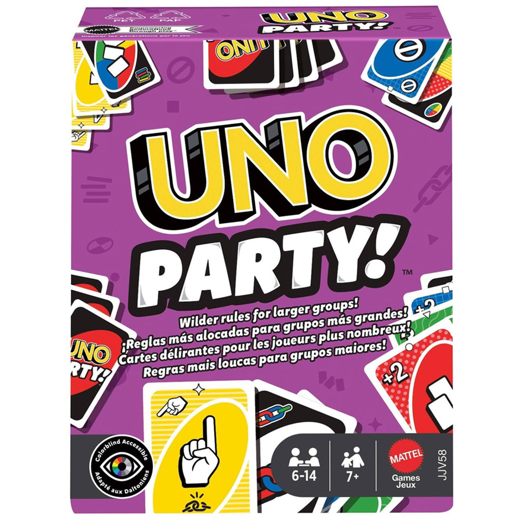 UNO Парти картова игра - Mattel изображение 1