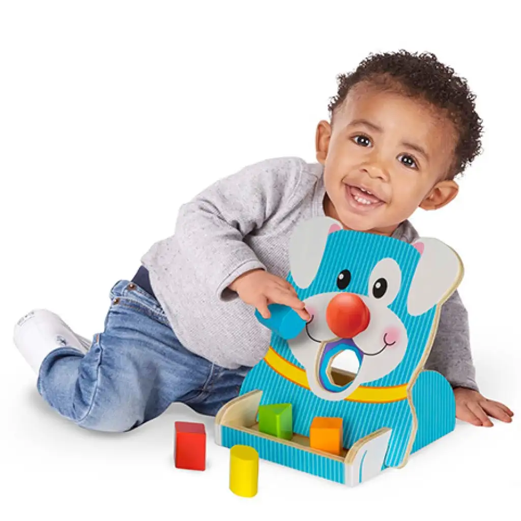 Върти и храни дървена игра с форми - Melissa & Doug изображение 3