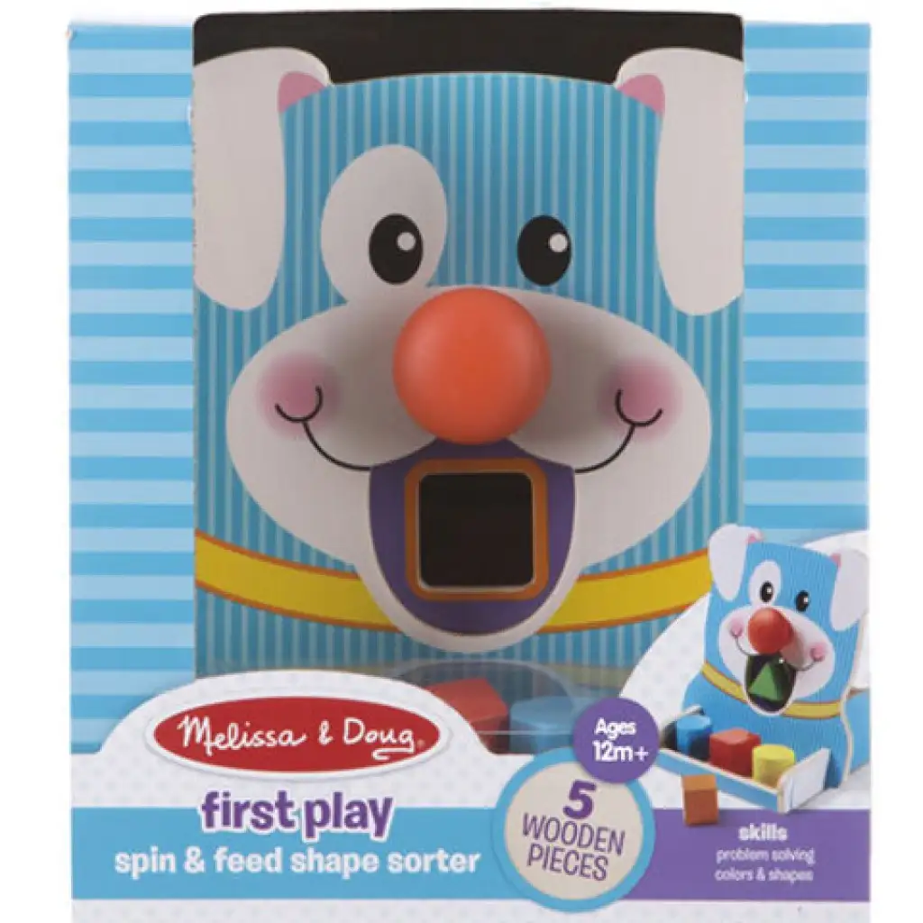Върти и храни дървена игра с форми - Melissa & Doug изображение 1
