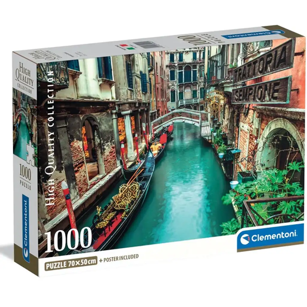 Венециански канал HQC 1000 части пъзел - Clementoni изображение 1