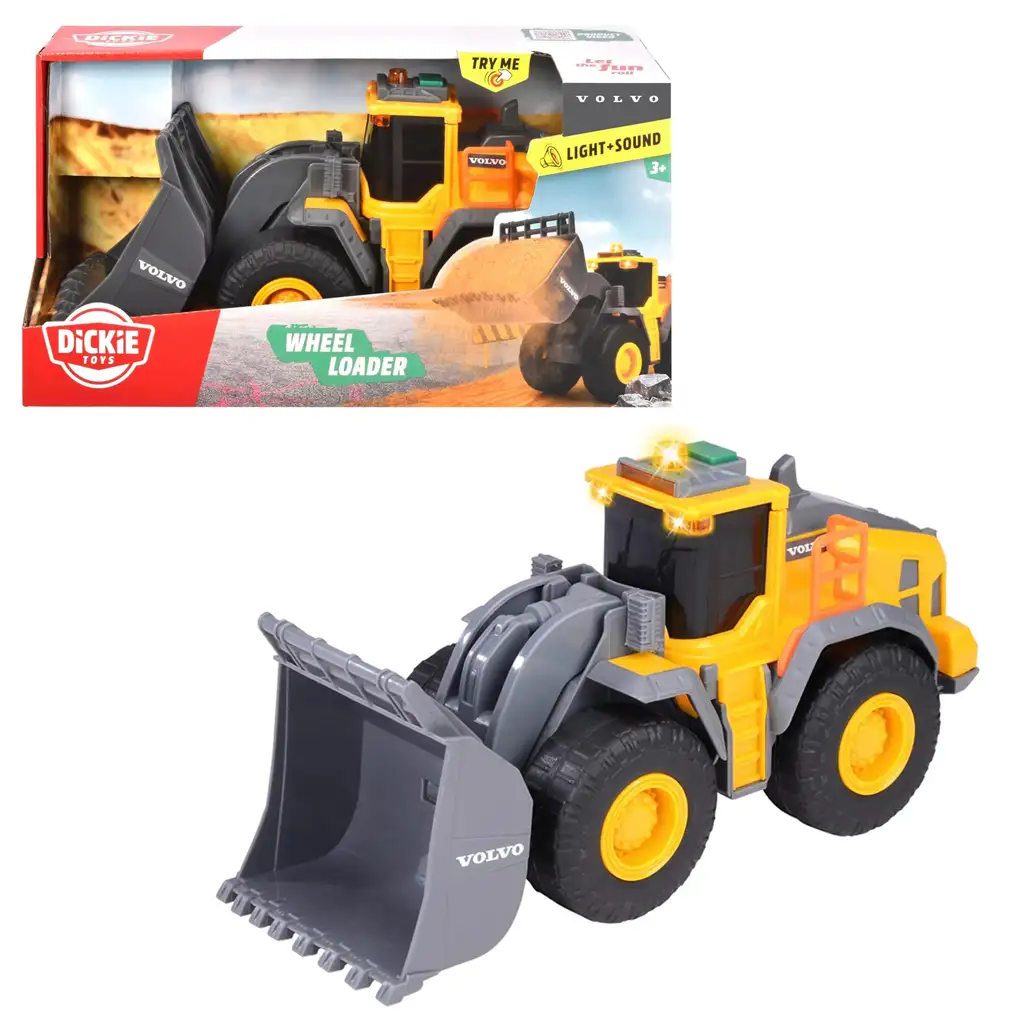 Volvo багер с ефекти на светлина и звук 23 см - Dickie Toys изображение 1