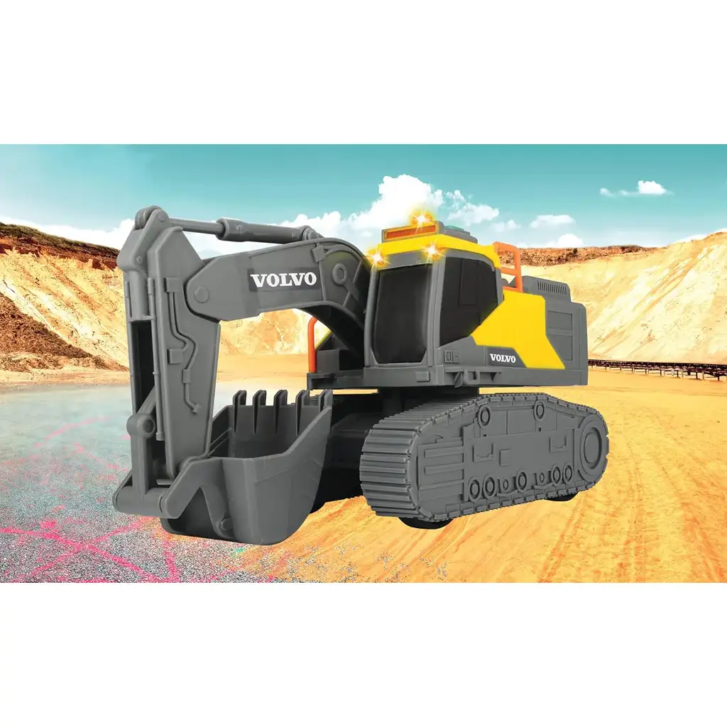 Volvo багер с светлинни и звукови ефекти 23см - Dickie Toys изображение 6