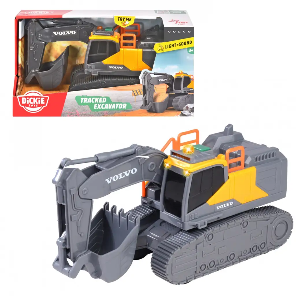 Volvo багер с светлинни и звукови ефекти 23см - Dickie Toys изображение 1