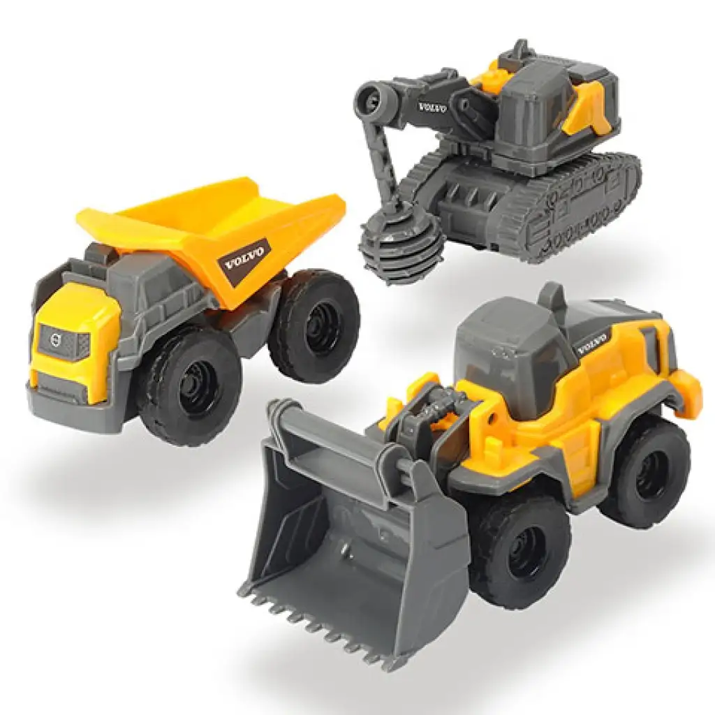 Volvo строителни машини 3бр. комплект в два варианта - Dickie Toys изображение 3
