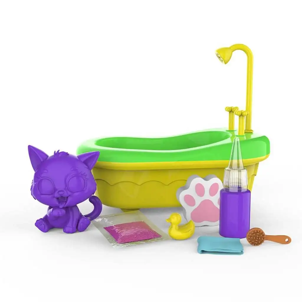 Washy Friends: Color Reveal Панцолó котенца с вана и аксесоари - Pinki изображение 2