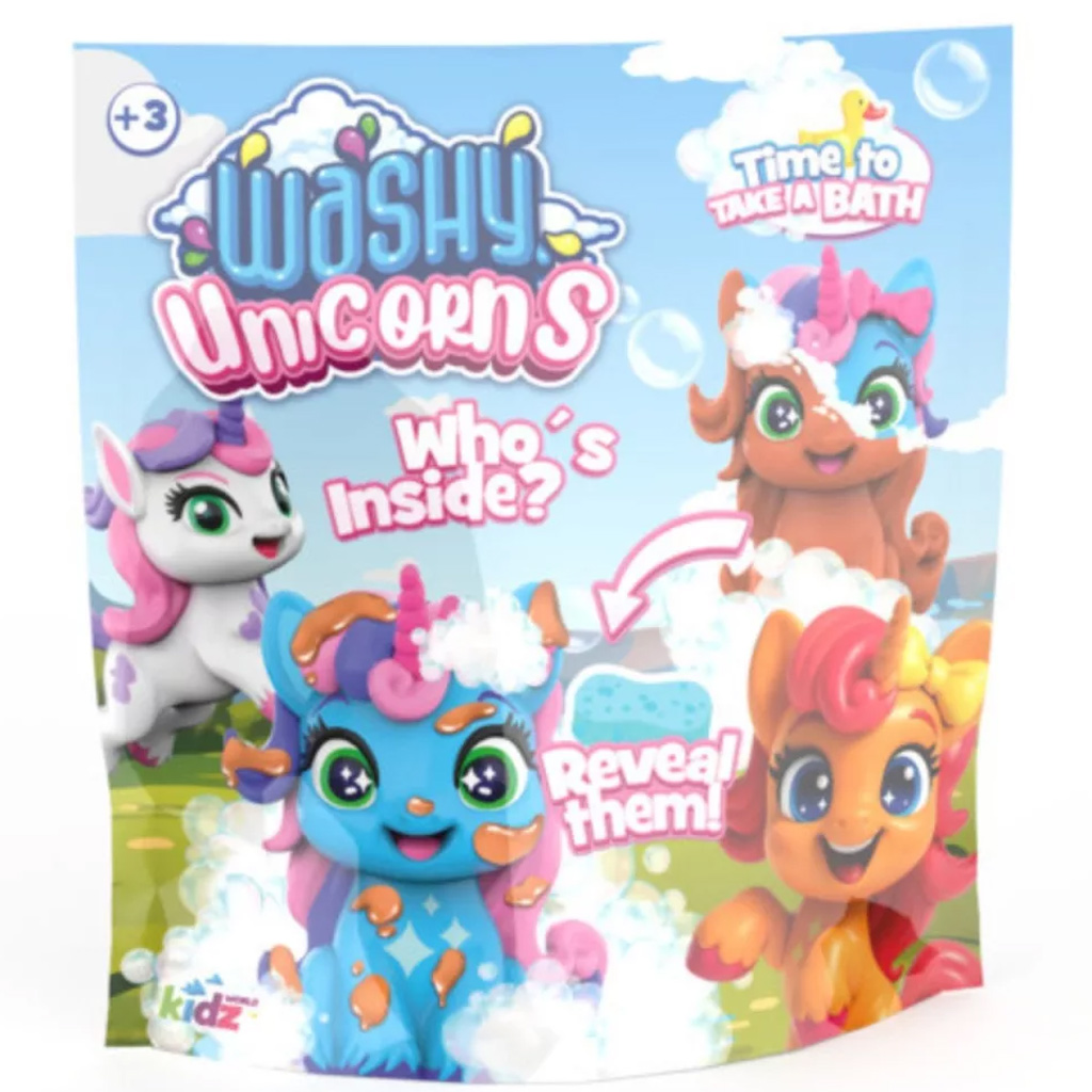 Washy Friends: Color Reveal Пончо уникорни изненада фигура - множество варианти изображение 1