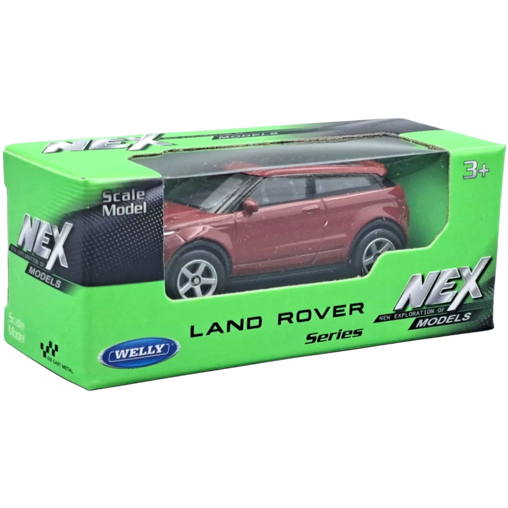 Welly: Land Rover Evoque бордо метален автомобил модел 1/64 изображение 1