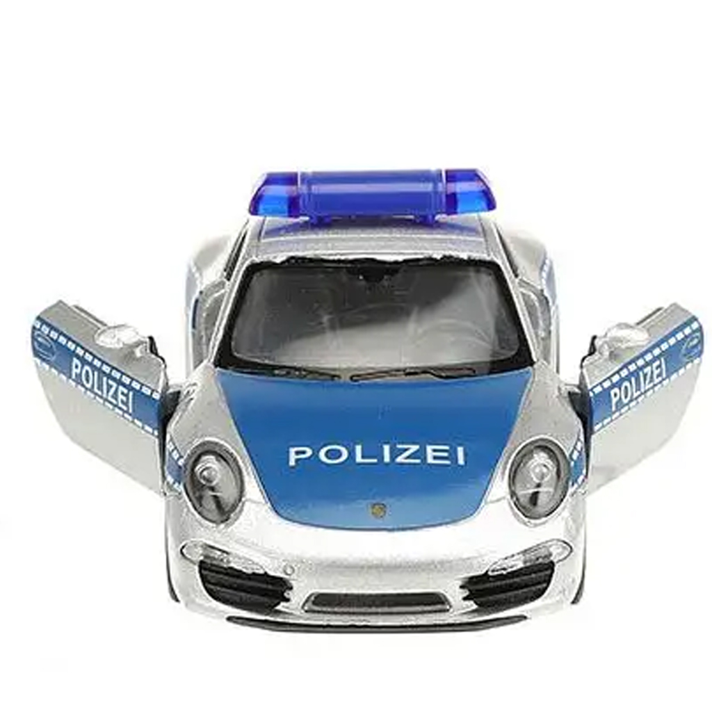 Welly: Porsche 911 полицейски метален автомобилен модел 11 см изображение 2