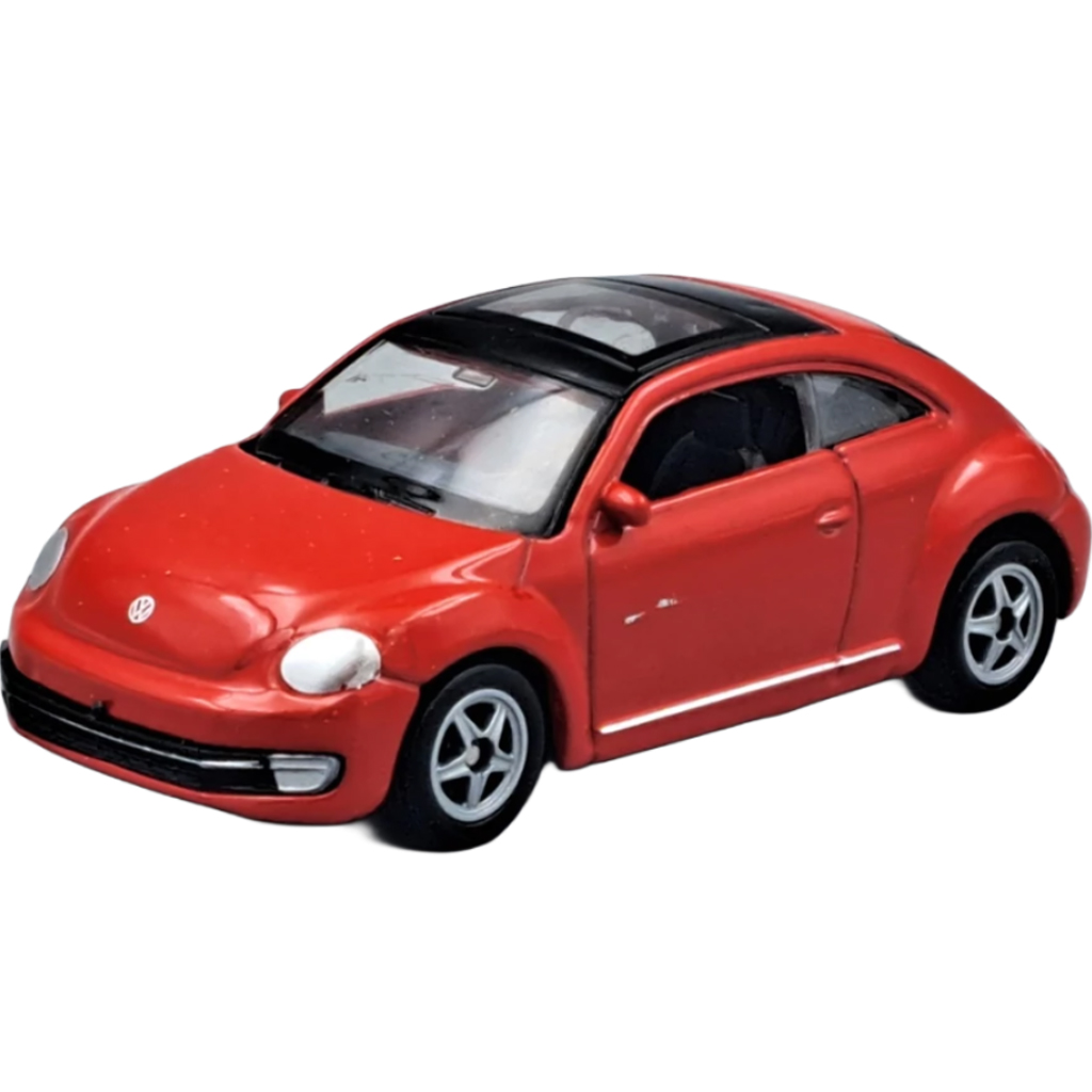 Welly: Volkswagen Beetle модерен червен автомобил модел 1/64 изображение 2