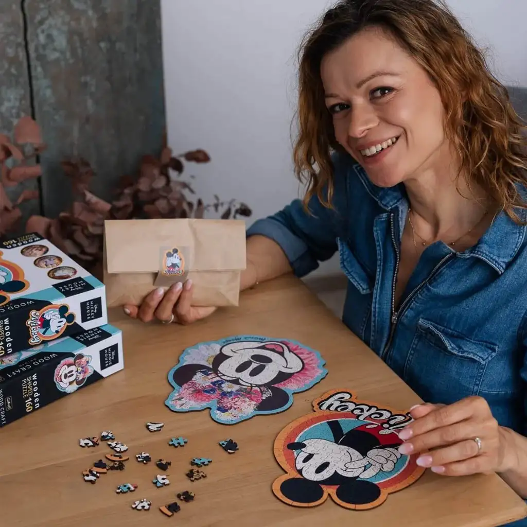 Wood Craft: Disney - Ретро Мики Маус 160 части премиум дървен пъзел - Trefl изображение 3