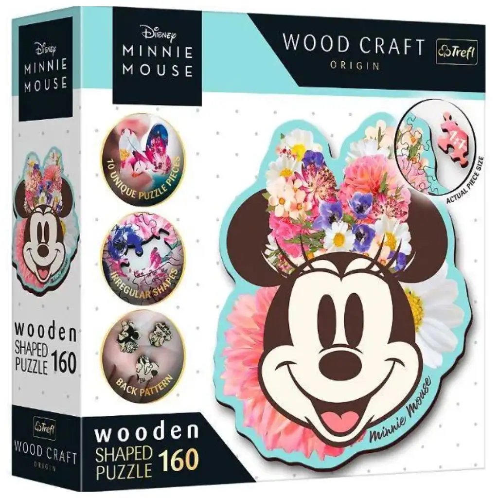 Wood Craft: Disney - Стилна Мини Маус 160 части премиум дървен пъзел - Trefl изображение 1