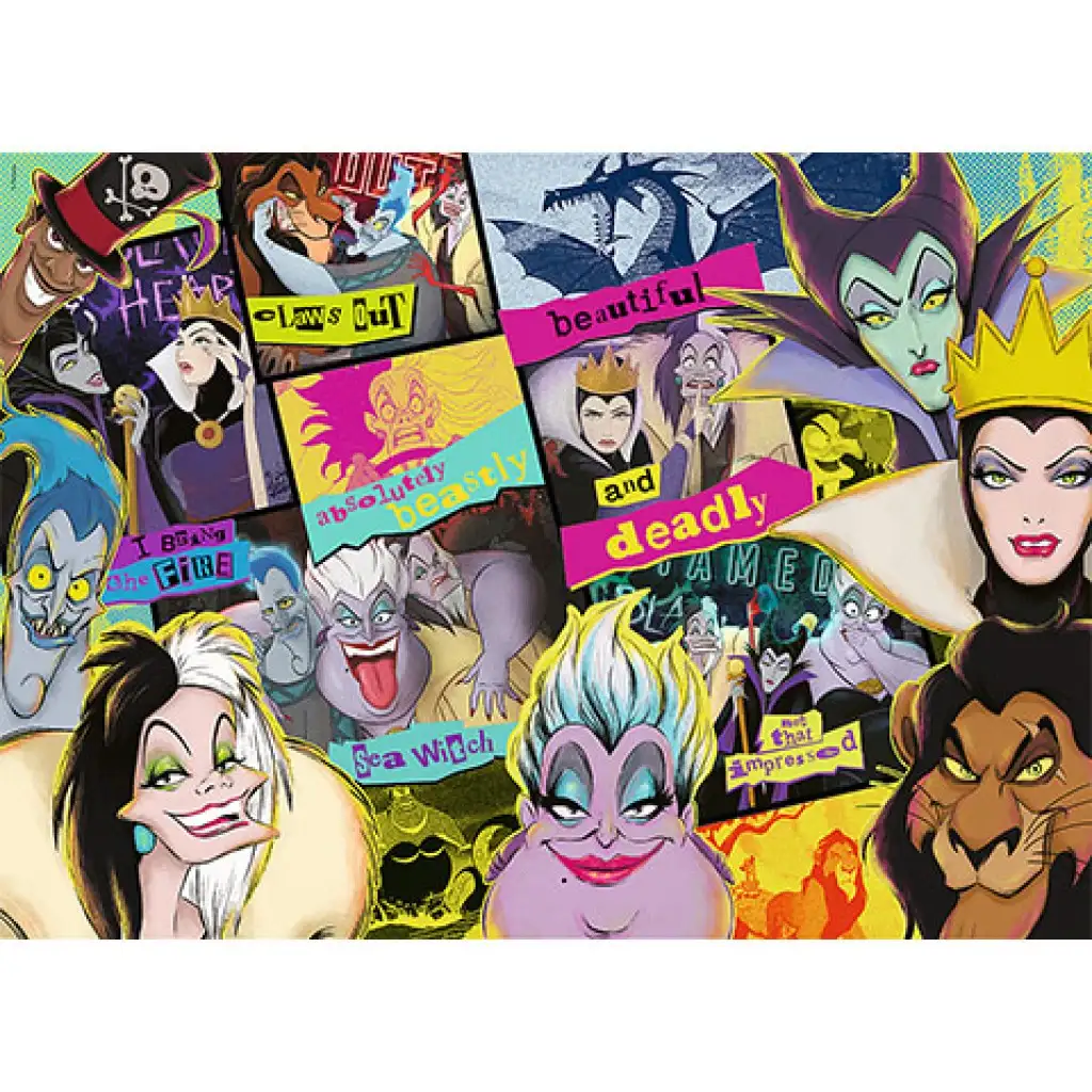 Wood Craft: Disney Злодеи 1000 части пъзел - Trefl изображение 2